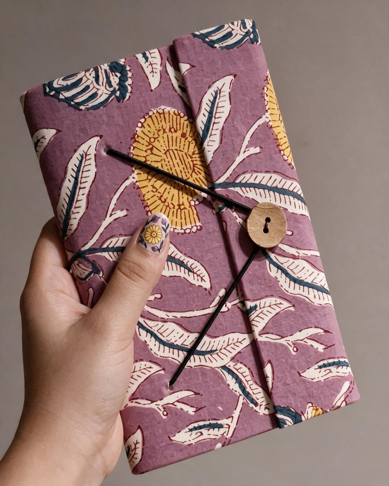 Fabric Cover Journal with Handmade Unbleached Paper