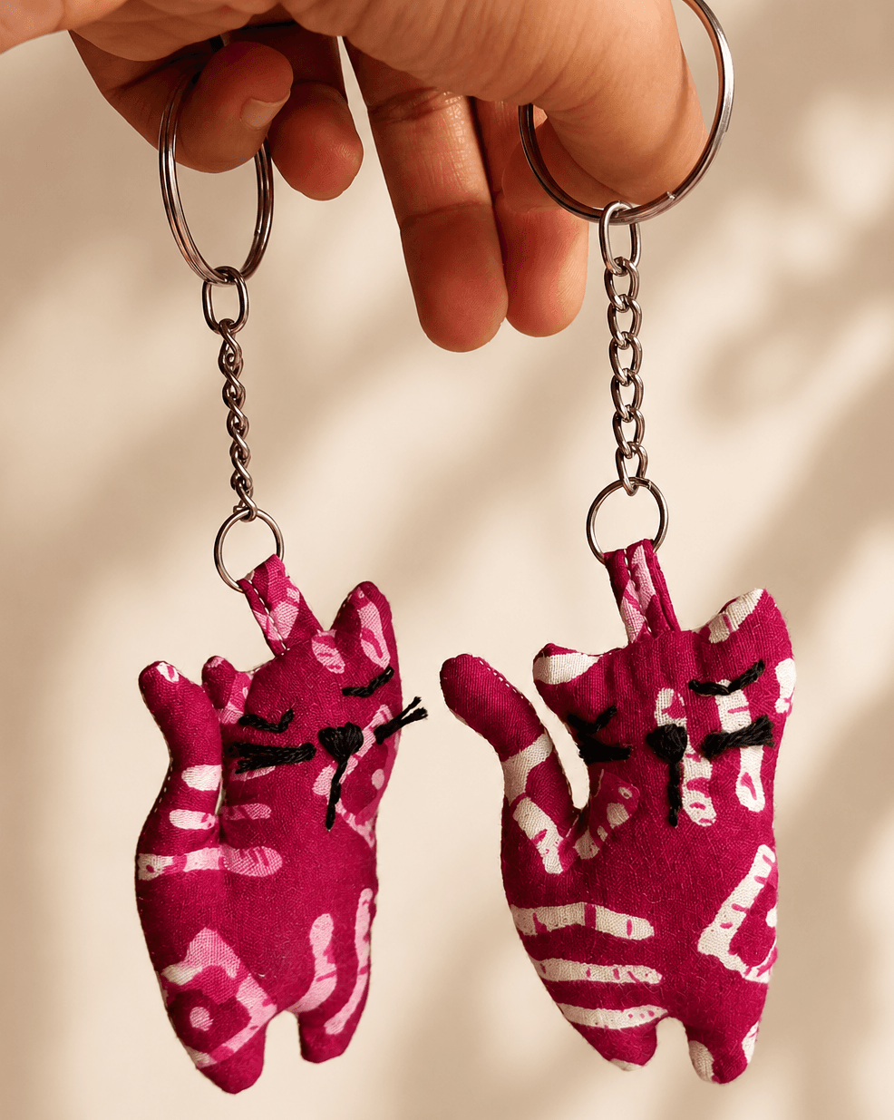 Meow Fabric Key Chain