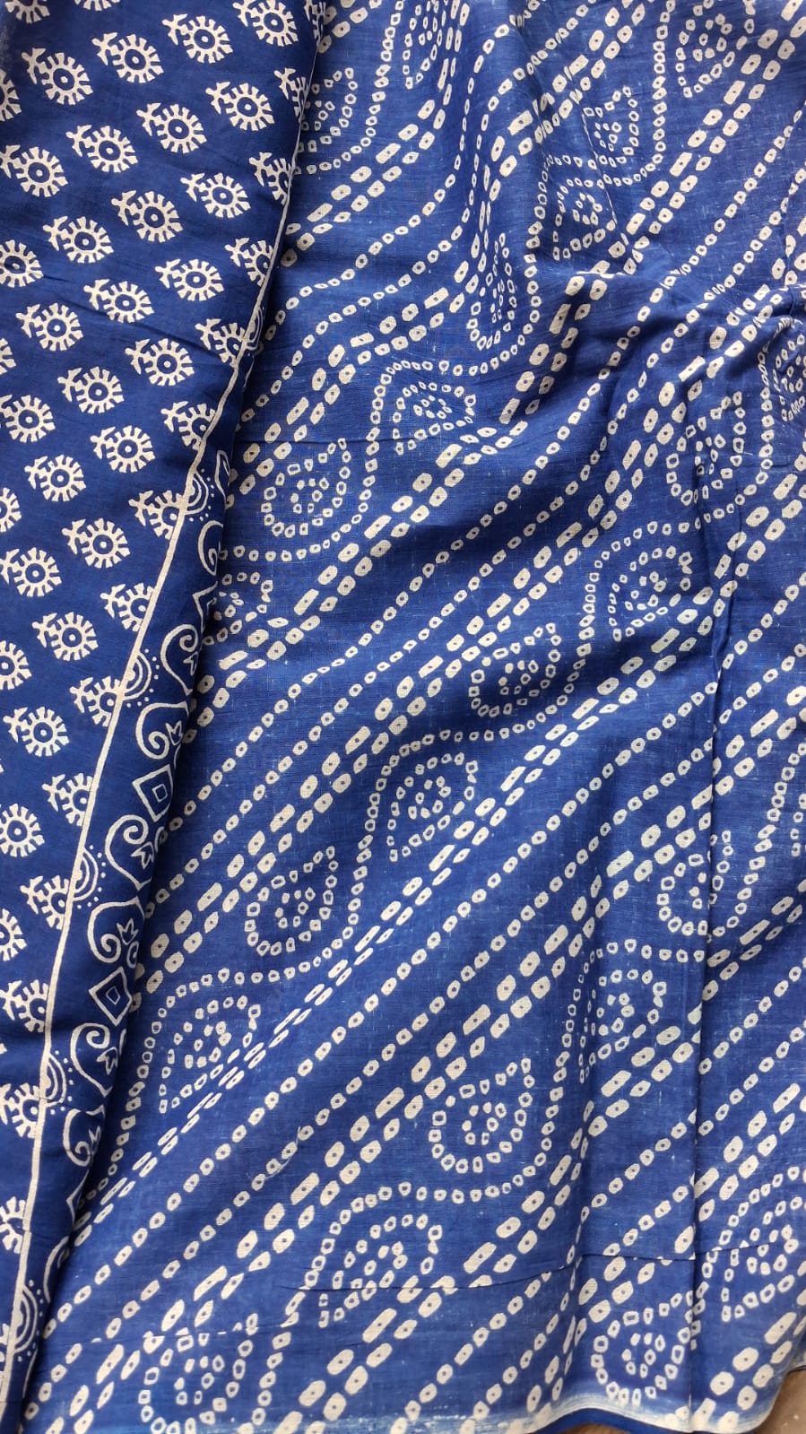 Block Printed Jaipuri Mulmul Cotton Saree