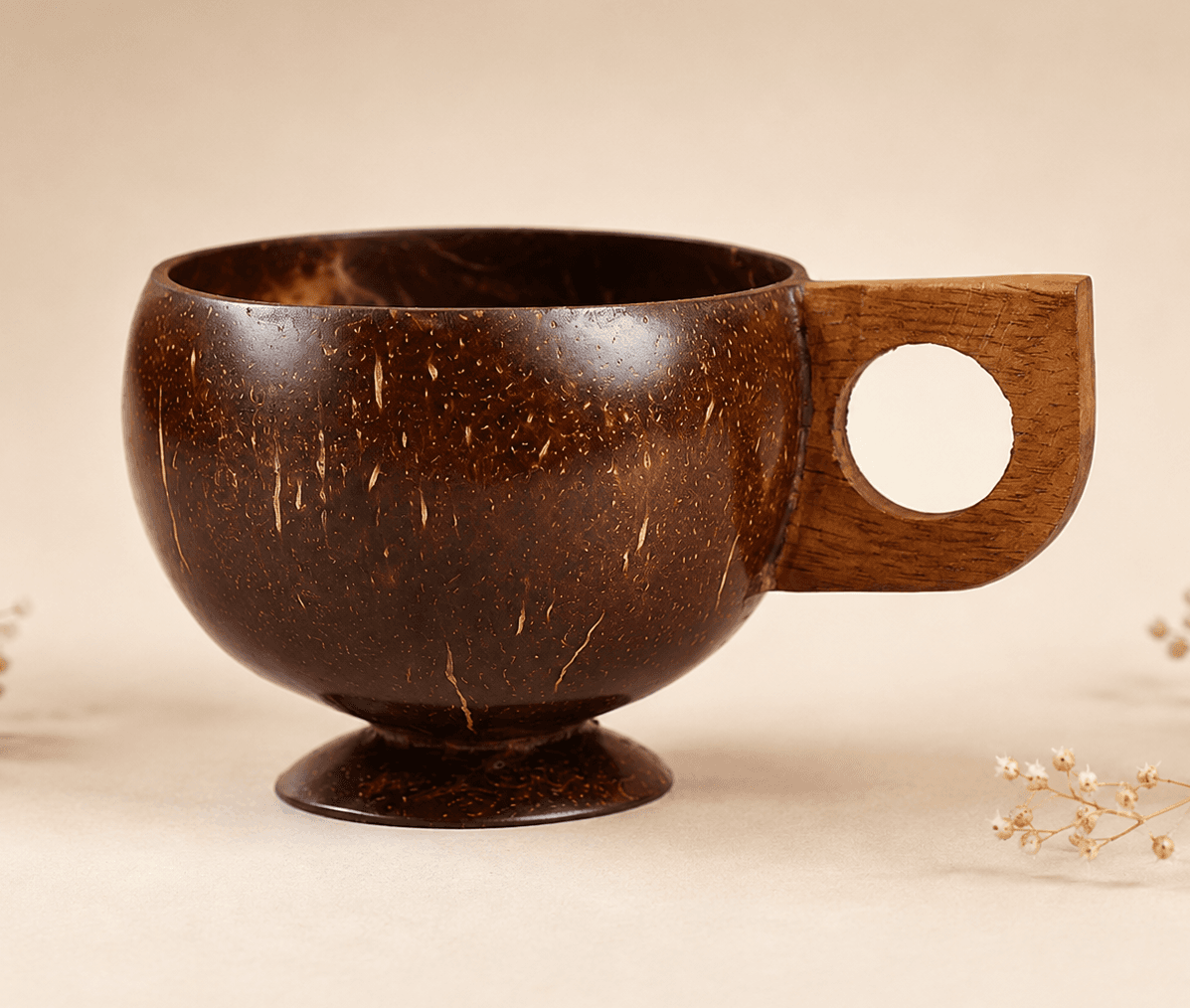 Handcrafted Coconut Shell Tea & Coffee Cups